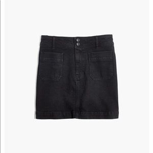 Madewell Stretch Denim A-line mini skirt